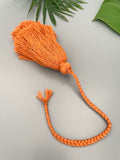 Burnt Orange Tiered Tassel Purse Zipper Keychain Charm
