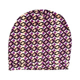 Colourful Geometric Print Cotton Beanie Hat
