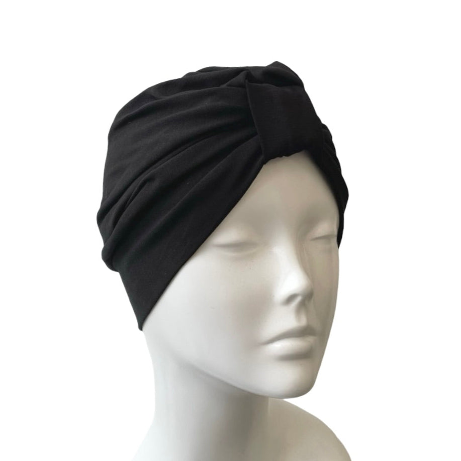 Black Jersey Knit Turban Hat – IamMe Store