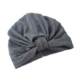 Gray headscarf with a knot on a white background