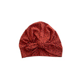 Rust Orange Pre Tied Bow Turban