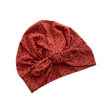 Rust Orange Pre Tied Bow Turban