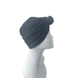 SPF 50 Black Prettied Turban Hat