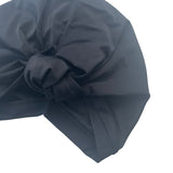 SPF 50 Black Prettied Turban Hat