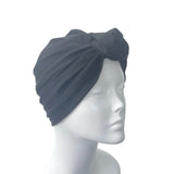 SPF 50 Black Prettied Turban Hat