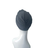 SPF 50 Black Prettied Turban Hat
