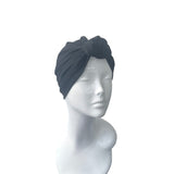 SPF 50 Black Prettied Turban Hat