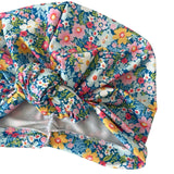 Floral patterned headscarf on a white background