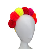 Bright Neon Pom Pom Festival Headband Crown