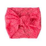 Super Light Raspberry Pink Lace Front Knotted Turban Headband