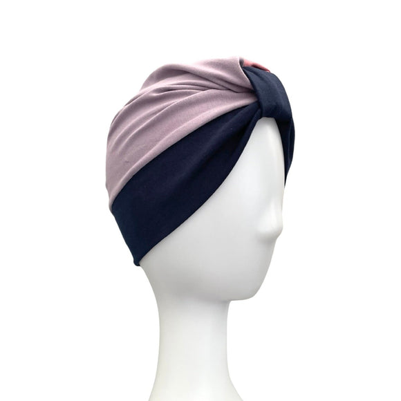 Stretchy knotted colourful cotton turban