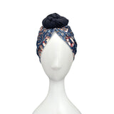 Nautical Print Summer Beach Turban Head Wrap, SPF 50 Hair Care