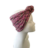 Wide Exercise Headband Extra Wide Pink Yoga Turban Head Wrap for Women