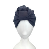 Dark Blue Hair Care Turban Style Hat