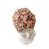 prettied leafy turban hat