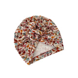 prettied leafy turban hat