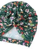 Floral patterned headscarf on a white background