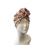 prettied leafy turban hat