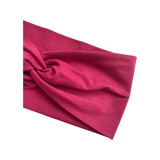 Maroon Wine Red Twisted Cotton Turban Headband