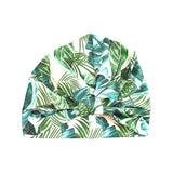 Ready Made Adult Leaf Print SPF 50 Hair Care Head Scarf Hair Turban