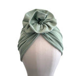 Pastel Mint Full Head Stretchy Cotton Turban