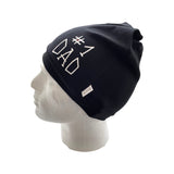 Hand Painted Number One Dad Black Slouch Jersey Hat