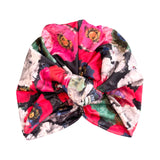 Floral Lined Turban Hat for Women