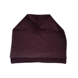Black Elastic Jersey Beanie Cap for Men and Women