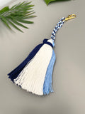 Length: Approximately 23cm/9 inches of tassels including the braided string and the keyring.