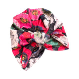 Floral Lined Turban Hat for Women