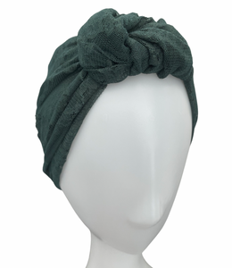 Wide Green Lace Headband for Women