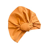 Prettied Mustard Yellow Knot Turban Hat for Women