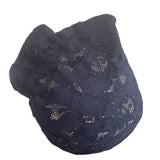 Navy Blue Lightweight Lace Beanie Hat for Women