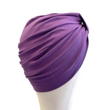 Purple Lightweight Turban Style Sleep Cap