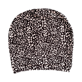 Black and White Cheetah Print Beanie Hat 