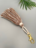 Brown Fringe Keychain | Tassel Zipper Bag Charm 