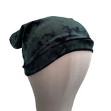 Teal Luxury Autumn Velvet Beanie Hat for Women