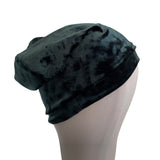 Teal Luxury Autumn Velvet Beanie Hat for Women