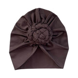 Black Handmade Knotted Cotton Hair Loss Turban
