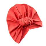 Burnt Orange front knot turban for women