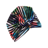 Striped Turban Style Hat for Women