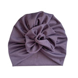 Dark Blue Full Head Turban with Rosette