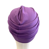 Purple Lightweight Turban Style Sleep Cap