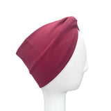 Maroon Wine Red Twisted Cotton Turban Headband