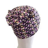 Colourful Geometric Print Cotton Beanie Hat