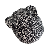Black and White Cheetah Print Beanie Hat 