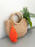 Orange Cotton Tassel Bag Keychain 