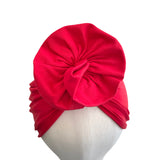 Pre Tied Red Fashion Hair Turban for Women