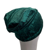 Stylish Green Autumn Velvet Slouch Hat for Women