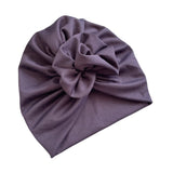 Dark Blue Full Head Turban with Rosette